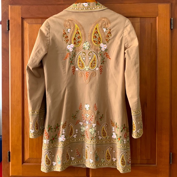 Coldwater Creek Embroidered Car Coat - Picture 2 of 5